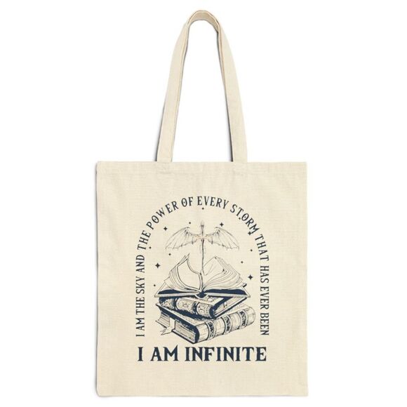 Fourth Wing Rebecca Yarros “I Am Infinite” Tote Bag - Picture 1 of 6